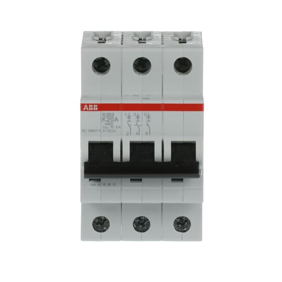 Miniature Circuit Breaker - S200 - 3P - 20 A - K - AC 6 kA