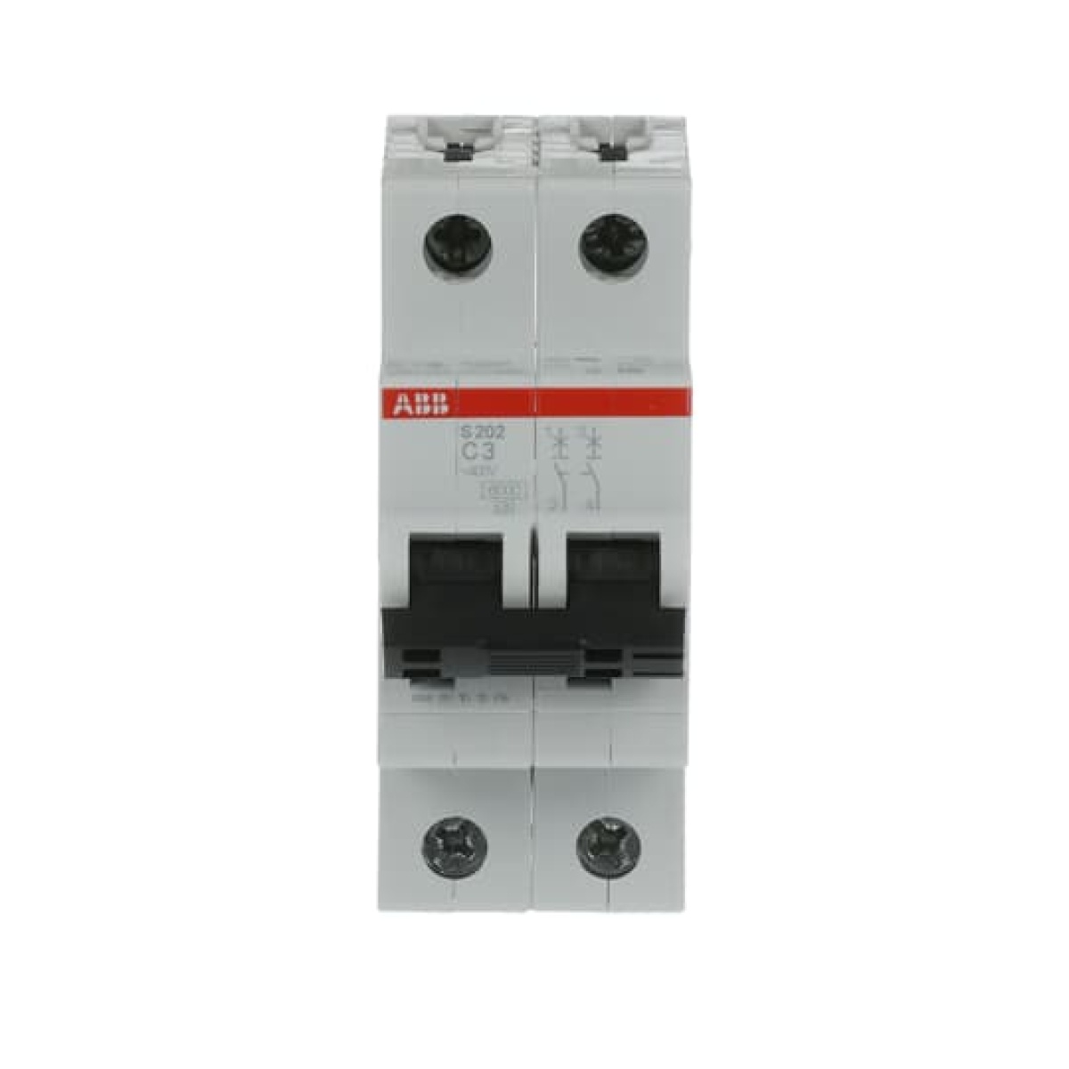 Miniature Circuit Breaker - S200 - 2P - 3 A - C - AC 6 kA