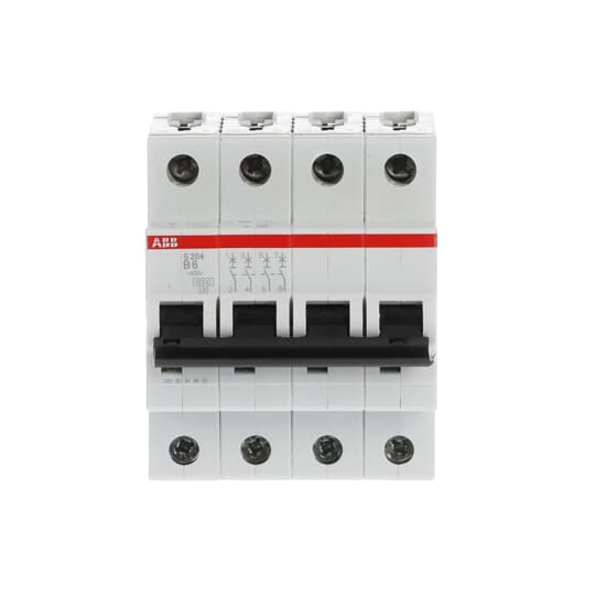 Miniature Circuit Breaker - S200 - 4P - 6 A - B - AC 6 kA