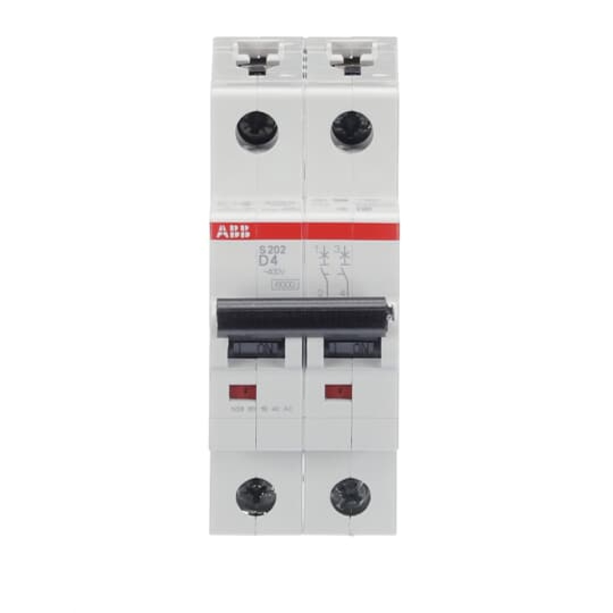 Miniature Circuit Breaker - S200 - 2P - 4 A - D - AC 6 kA