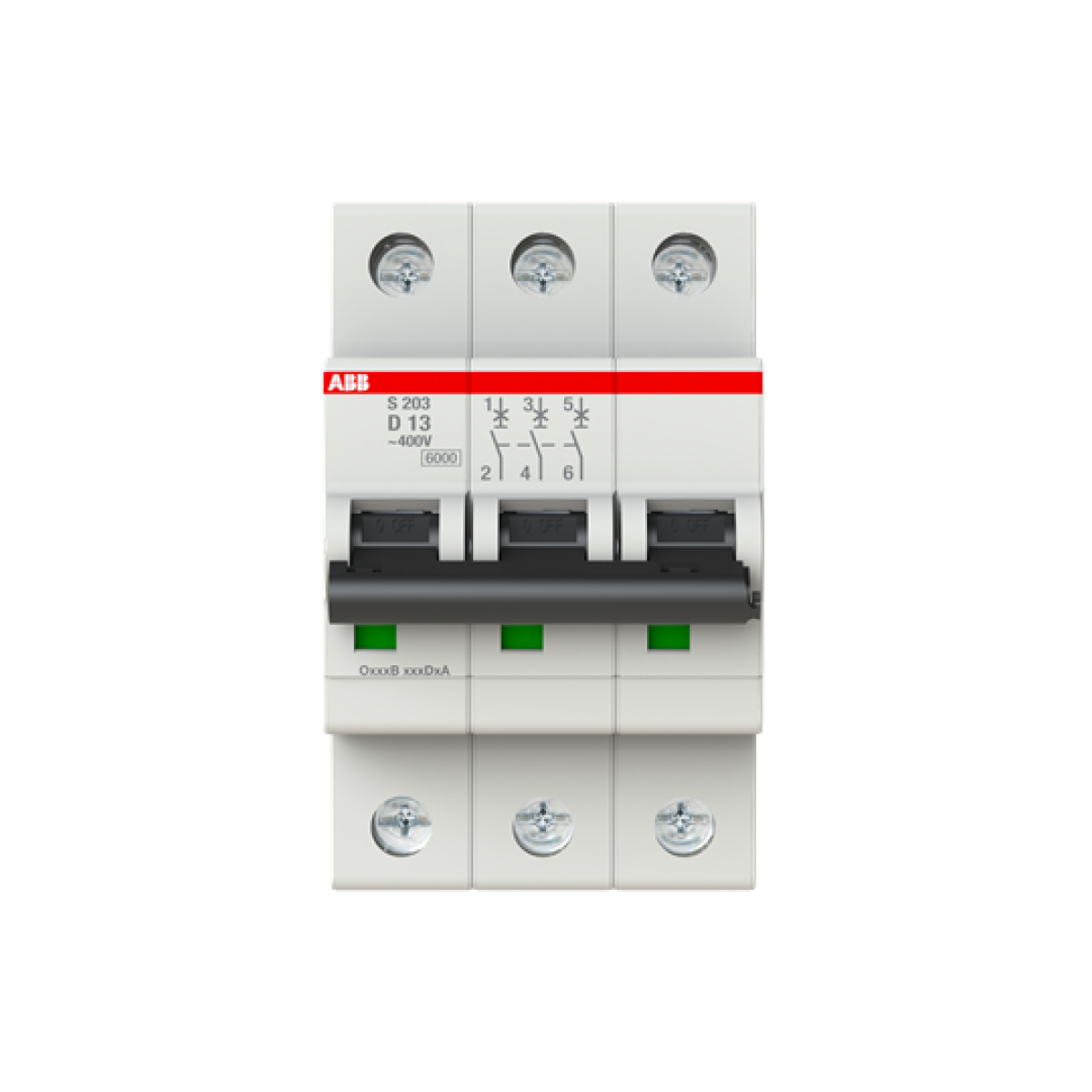 Miniature Circuit Breaker - S200 - 3P - 13 A - D - AC 6 kA