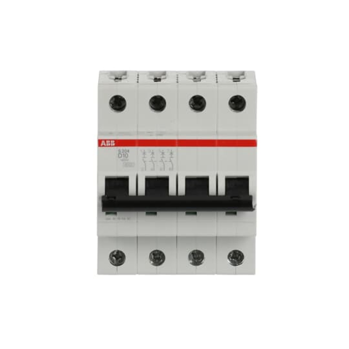 Miniature Circuit Breaker - S200 - 4P - 10 A - D - AC 6 kA