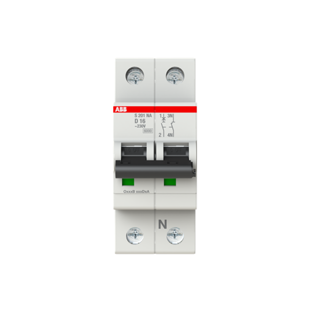 Miniature Circuit Breaker - S200 - 1PN - 16 A - D - AC 6 kA