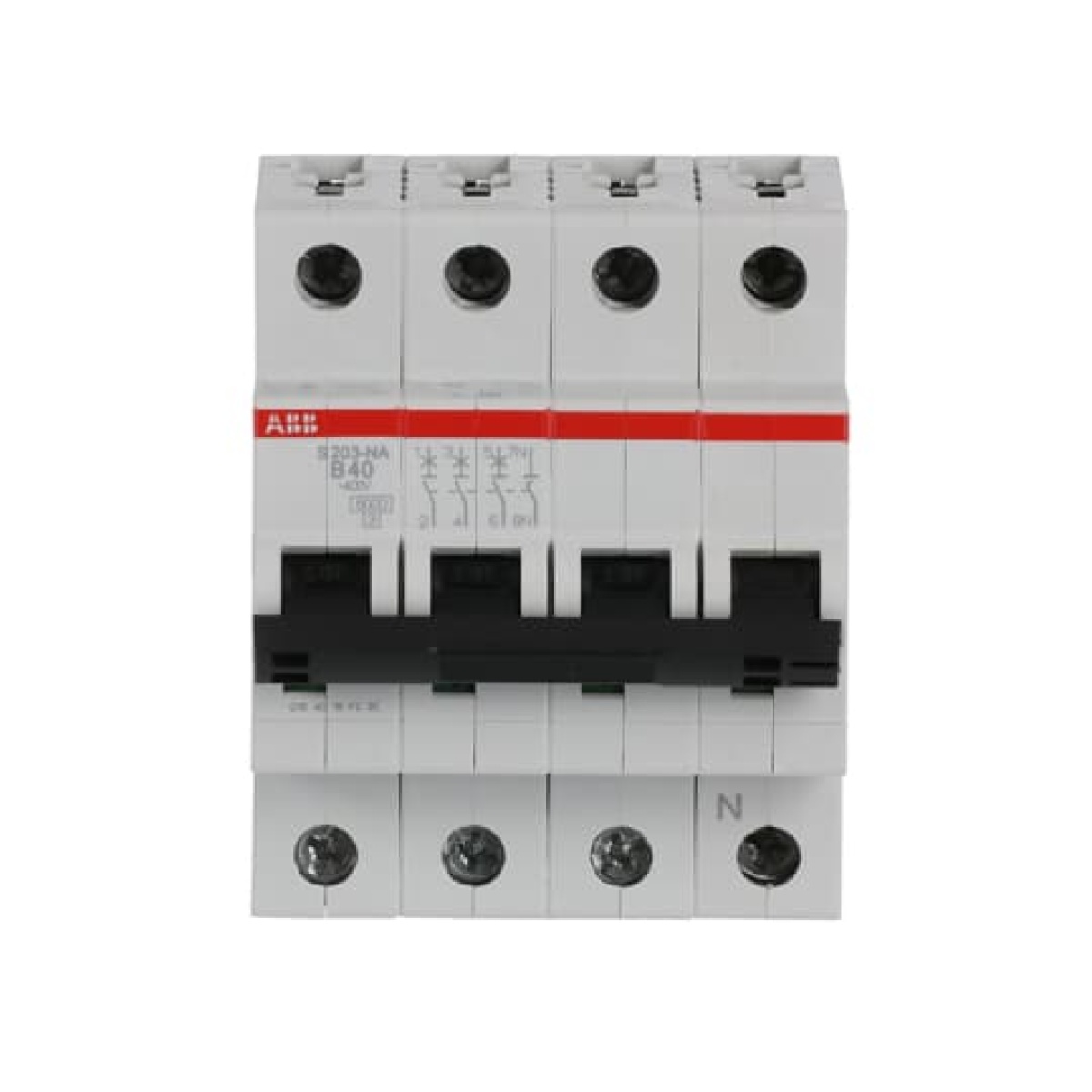 Miniature Circuit Breaker - S200 - 3PN - 40 A - B - AC 6 kA