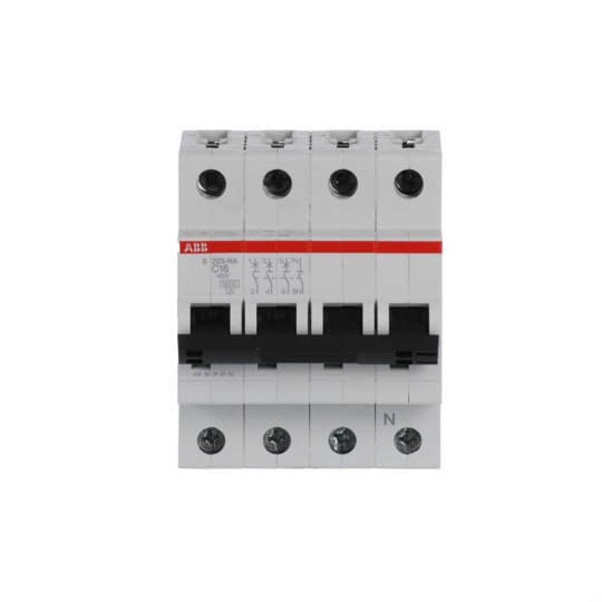 Miniature Circuit Breaker - S200 - 3PN - 16 A - C - AC 6 kA