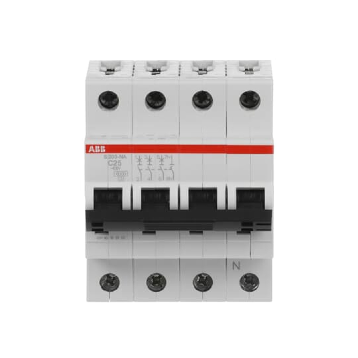 Miniature Circuit Breaker - S200 - 3PN - 25 A - C - AC 6 kA