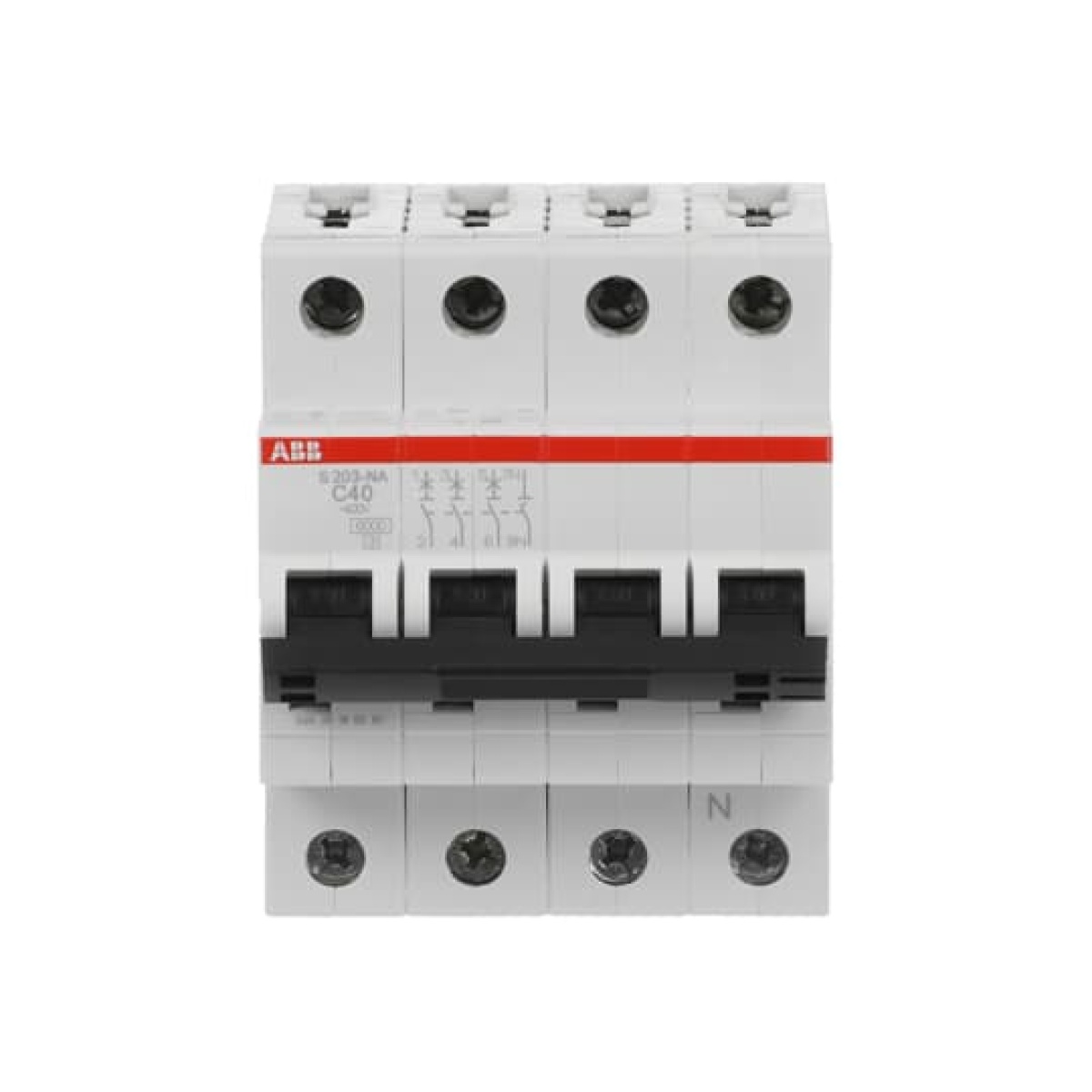 Miniature Circuit Breaker - S200 - 3PN - 40 A - C - AC 6 kA