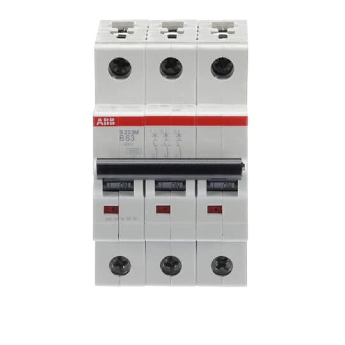 Miniature Circuit Breaker - S200M - 3P - 63 A - B - AC 10 kA