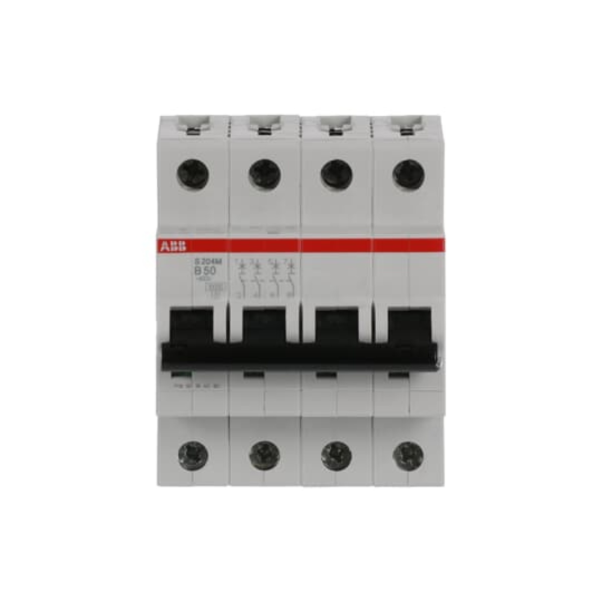 Miniature Circuit Breaker - S200M - 4P - 50 A - B - AC 10 kA