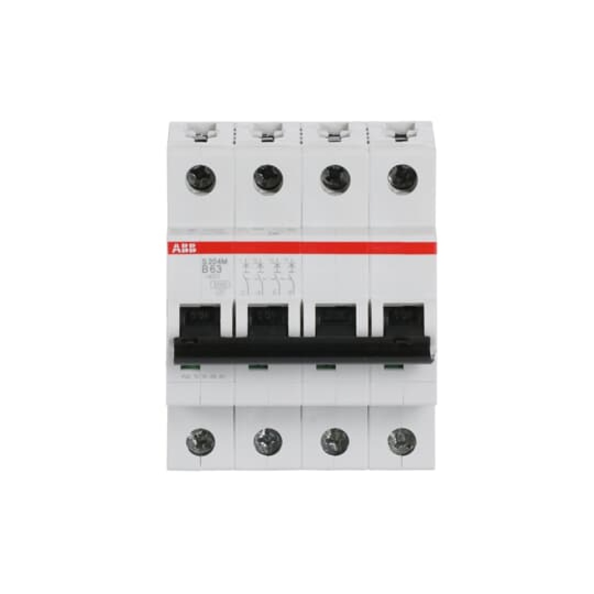 Miniature Circuit Breaker - S200M - 4P - 63 A - B - AC 10 kA