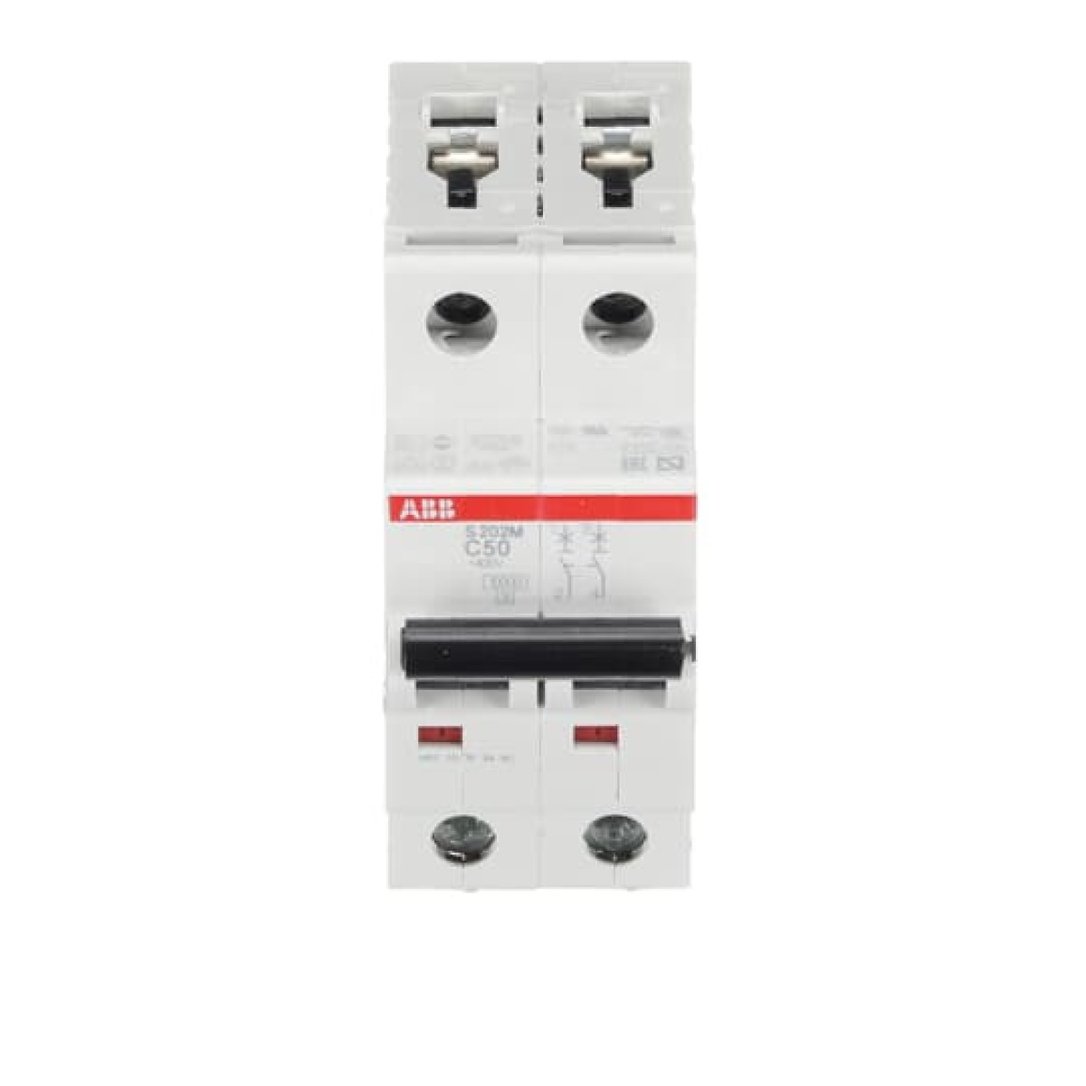 Miniature Circuit Breaker - S200M - 2P - 50 A - C - AC 10 kA