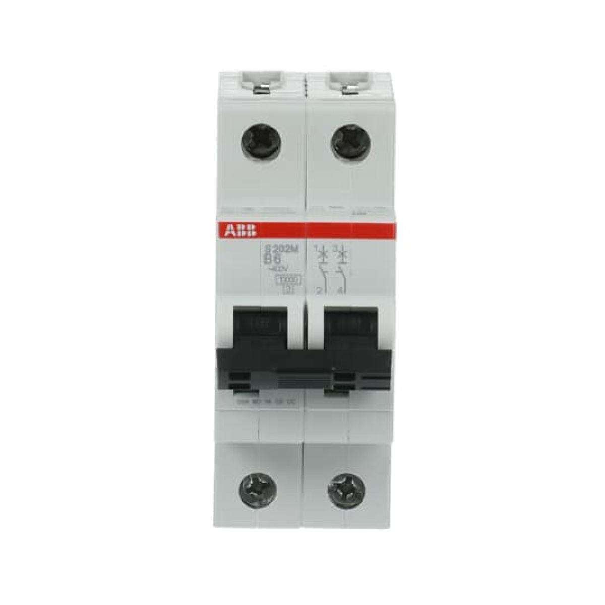Miniature Circuit Breaker - S200M - 2P - 6 A - B - AC 10 kA