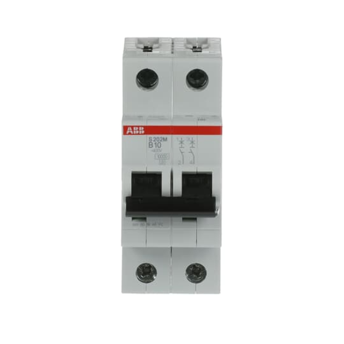 Miniature Circuit Breaker - S200M - 2P - 10 A - B - AC 10 kA