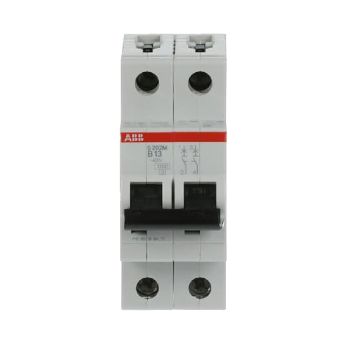 Miniature Circuit Breaker - S200M - 2P - 13 A - B - AC 10 kA