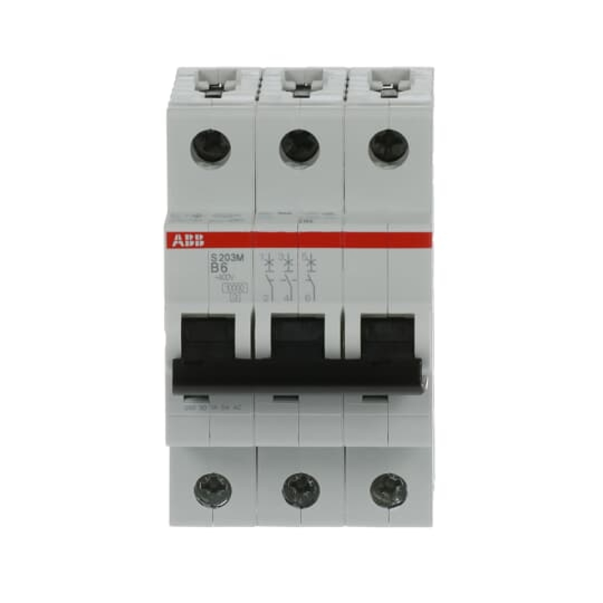 Miniature Circuit Breaker - S200M - 3P - 6 A - B - AC 10 kA