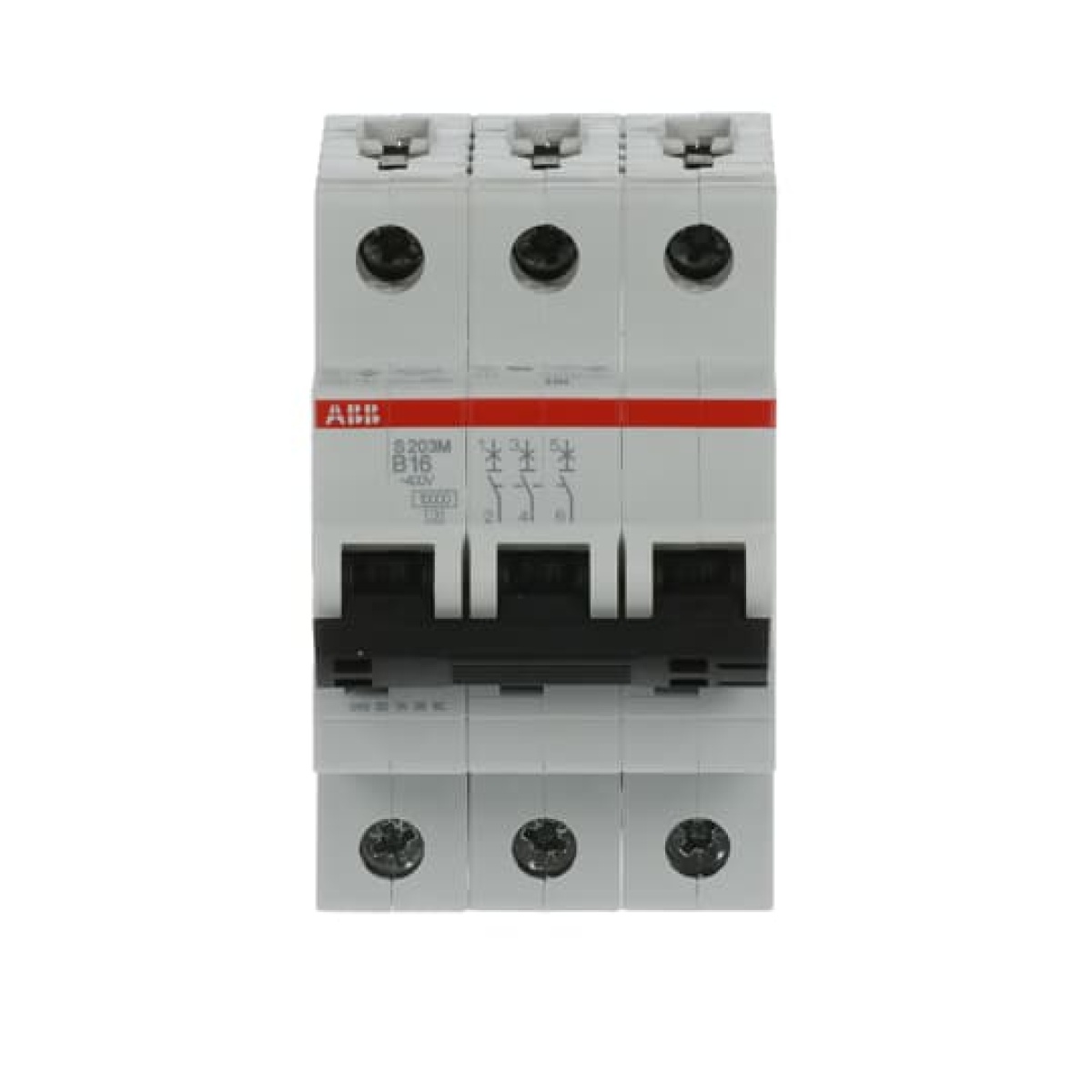 Miniature Circuit Breaker - S200M - 3P - 16 A - B - AC 10 kA