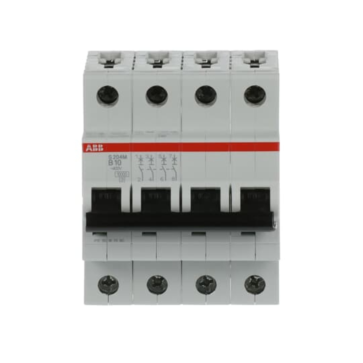 Miniature Circuit Breaker - S200M - 4P - 10 A - B - AC 10 kA