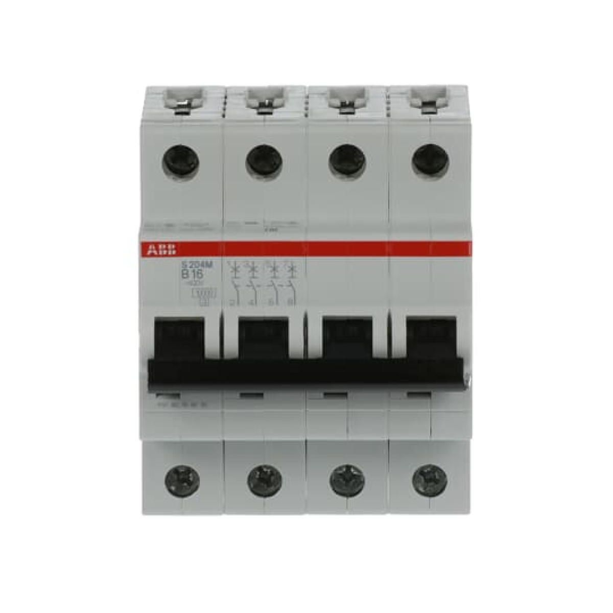 Miniature Circuit Breaker - S200M - 4P - 16 A - B - AC 10 kA