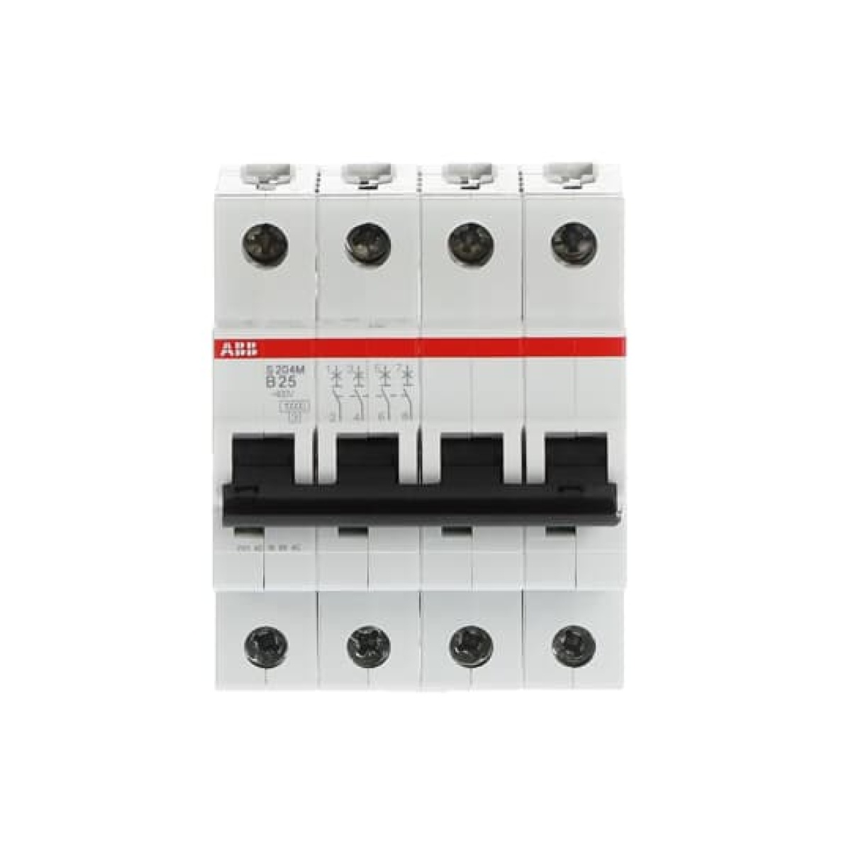 Miniature Circuit Breaker - S200M - 4P - 25 A - B - AC 10 kA