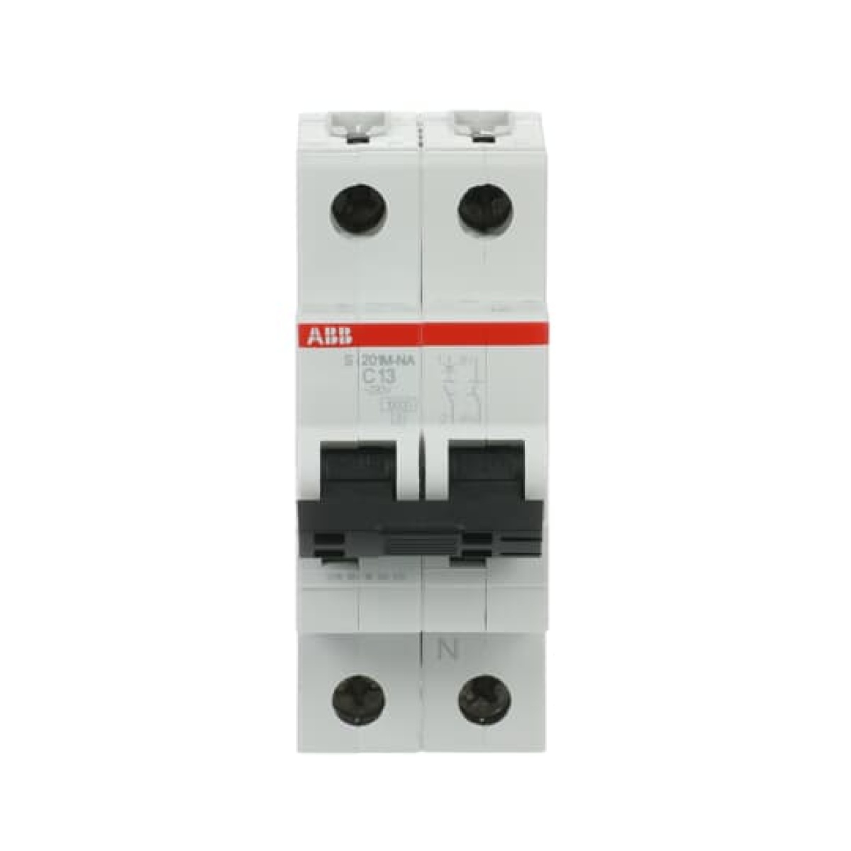 Miniature Circuit Breaker - S200M - 1PN - 13 A - C - AC 10 kA