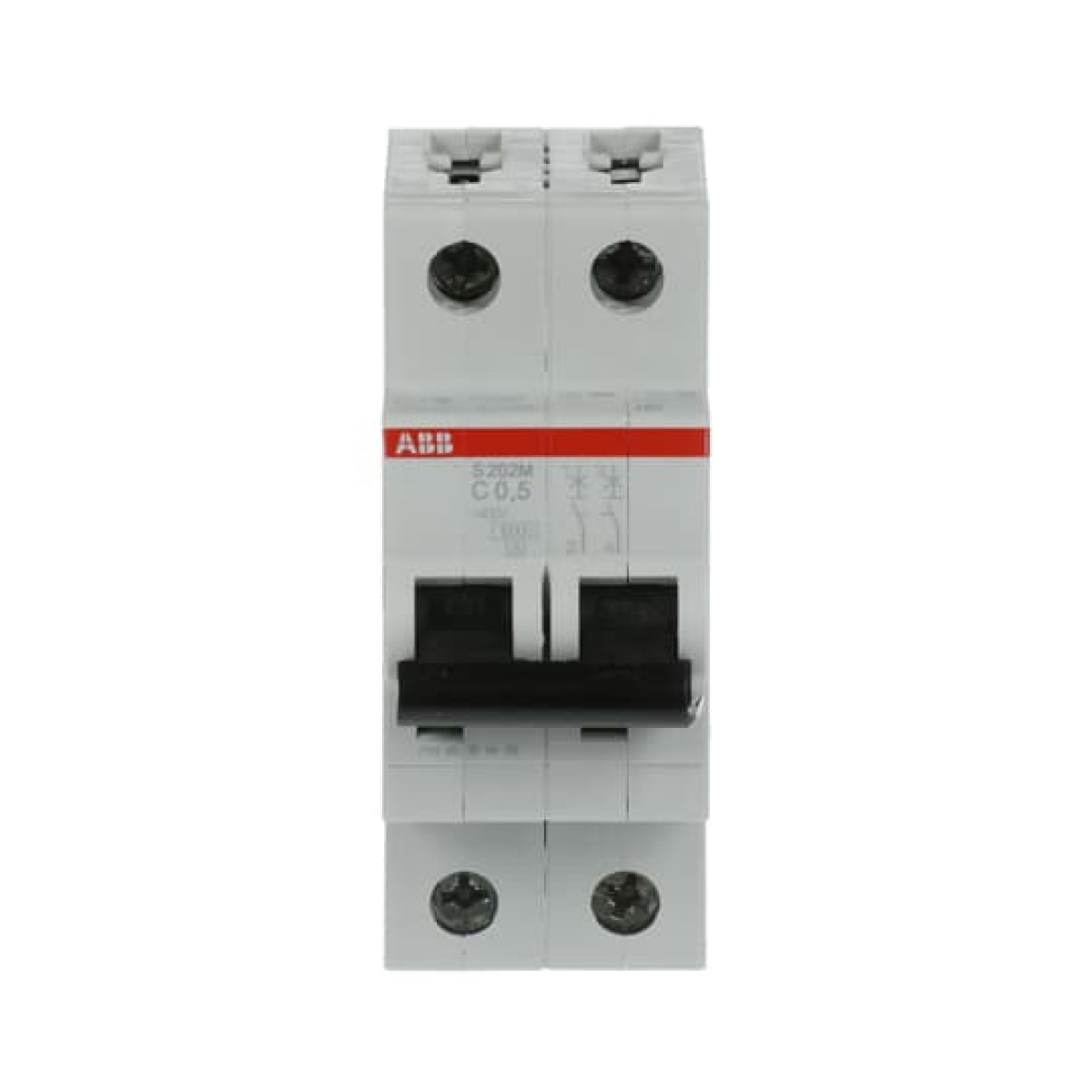 Miniature Circuit Breaker - S200M - 2P - 0.5 A - C - AC 10 kA
