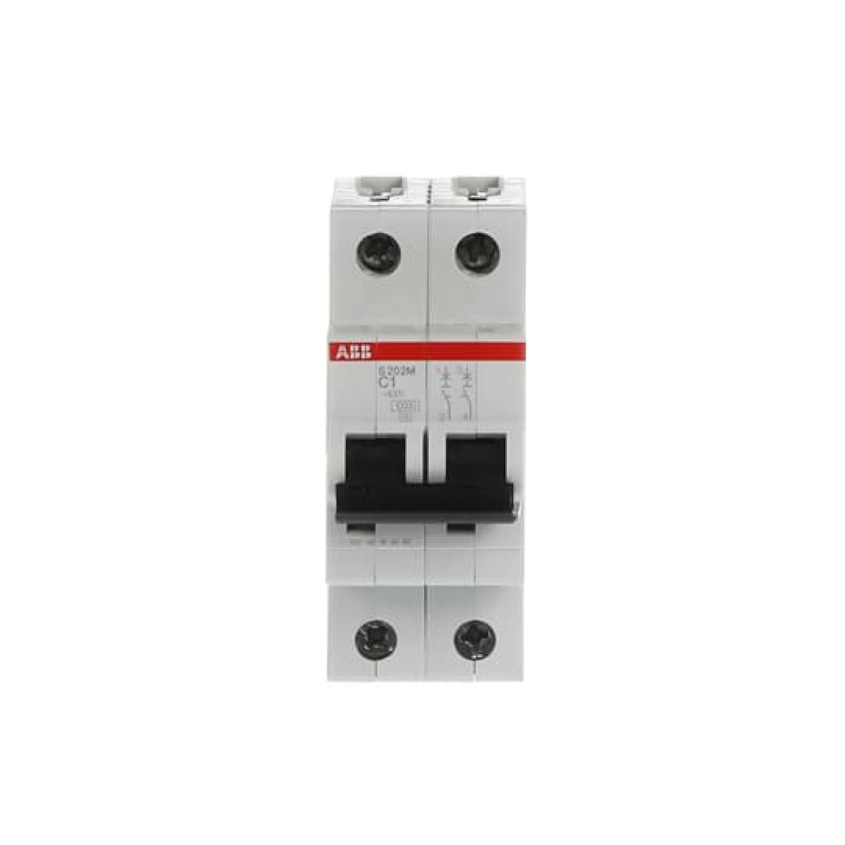 Miniature Circuit Breaker - S200M - 2P - 1 A - C - AC 10 kA