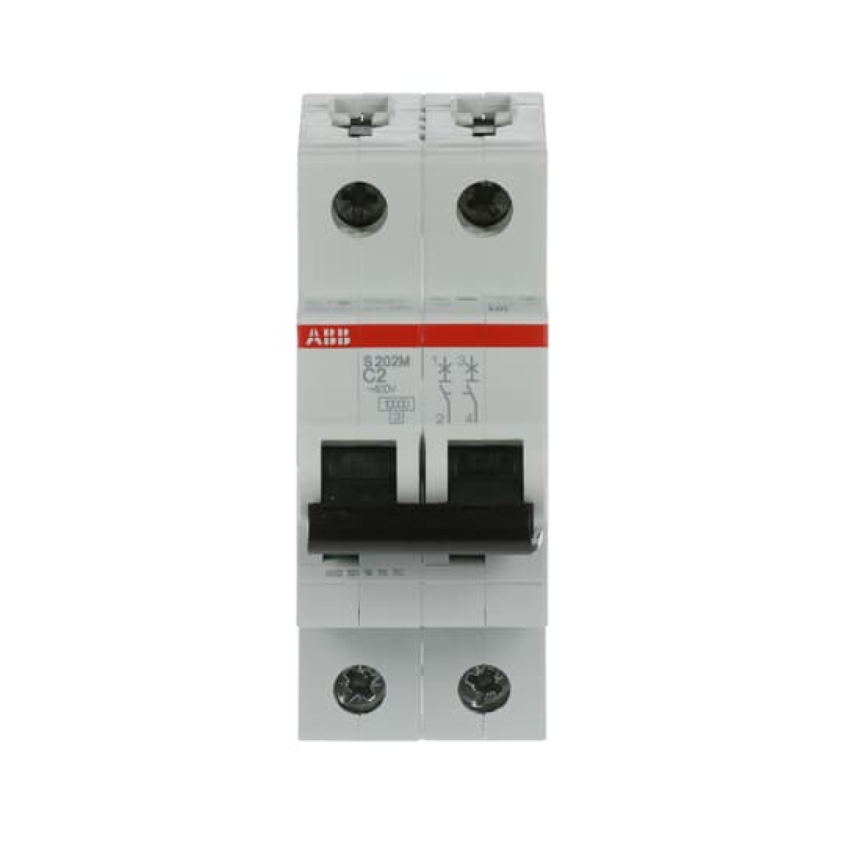 Miniature Circuit Breaker - S200M - 2P - 2 A - C - AC 10 kA