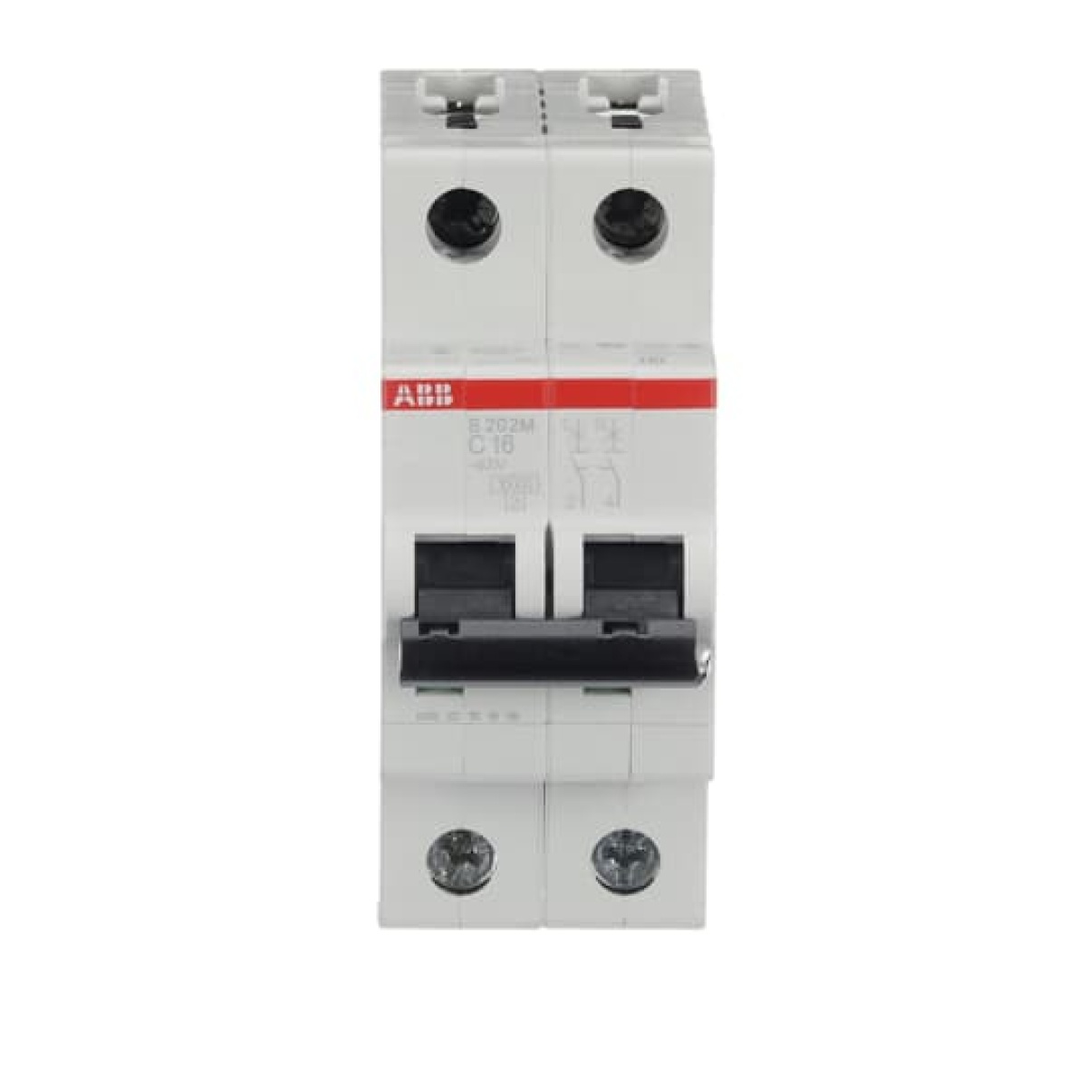 Miniature Circuit Breaker - S200M - 2P - 16 A - C - AC 10 kA