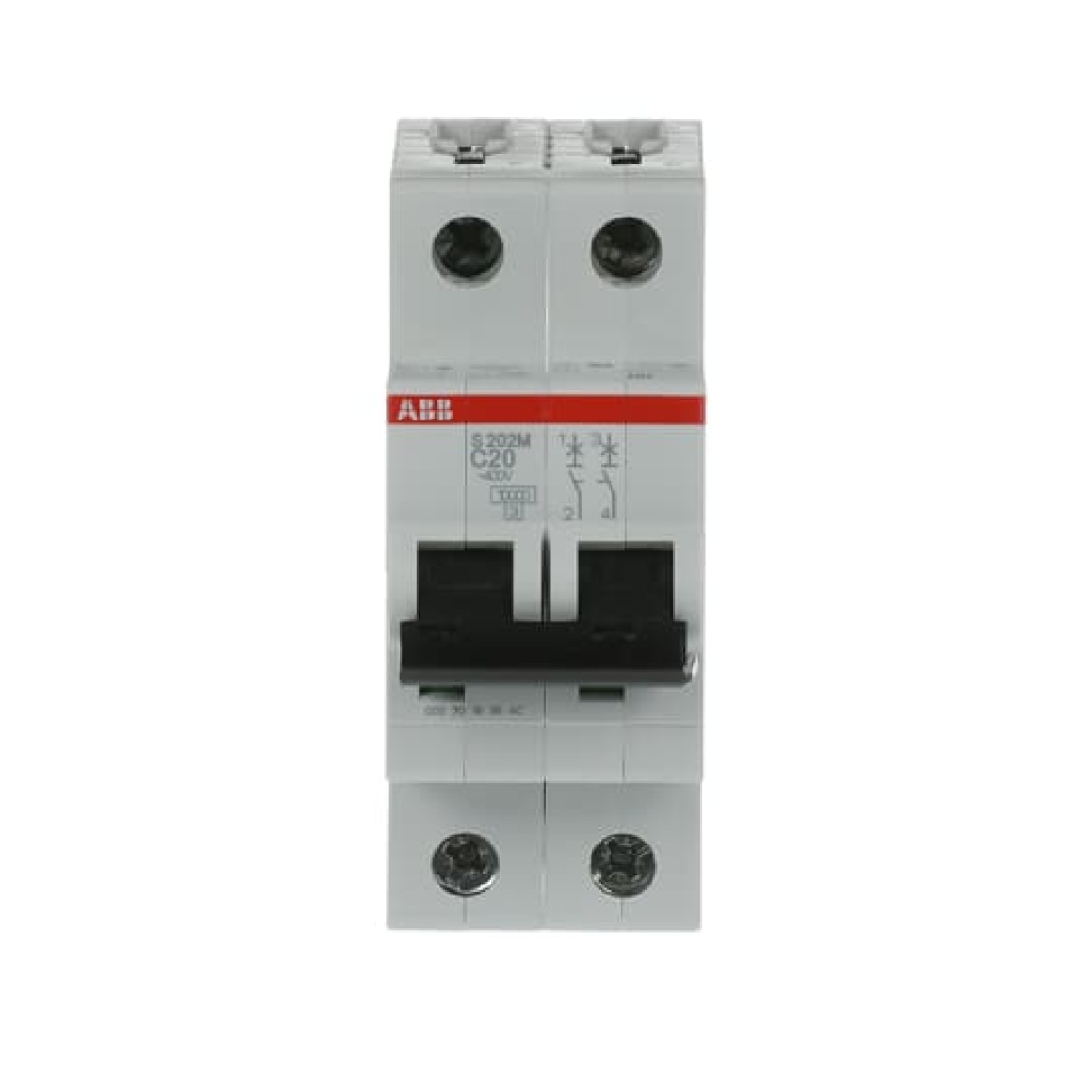 Miniature Circuit Breaker - S200M - 2P - 20 A - C - AC 10 kA