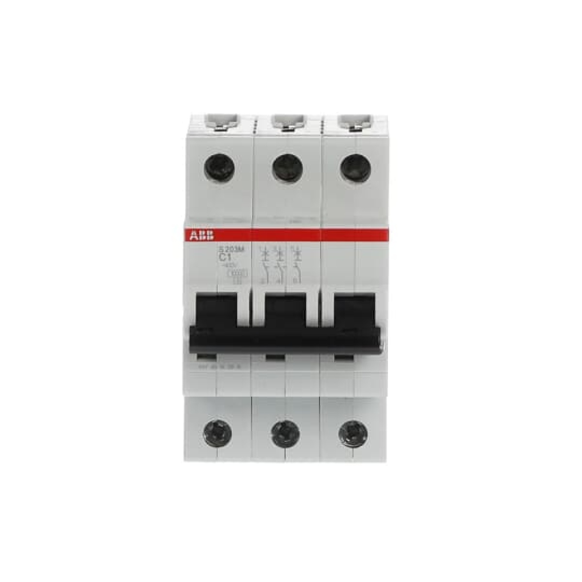 Miniature Circuit Breaker - S200M - 3P - 1 A - C - AC 10 kA