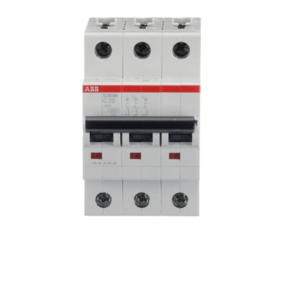 Miniature Circuit Breaker - S200M - 3P - 25 A - C - AC 10 kA