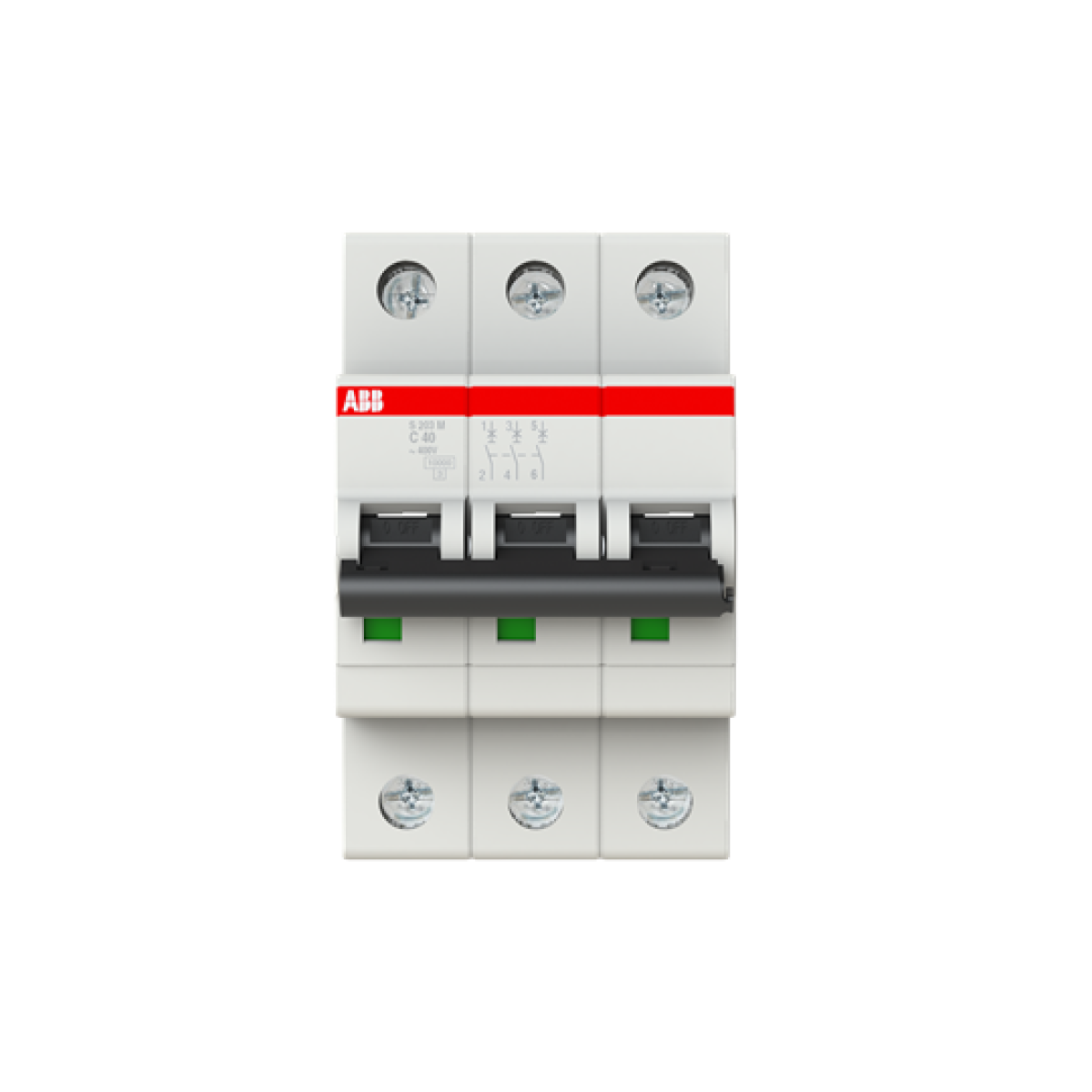 Miniature Circuit Breaker - S200M - 3P - 40 A - C - AC 10 kA