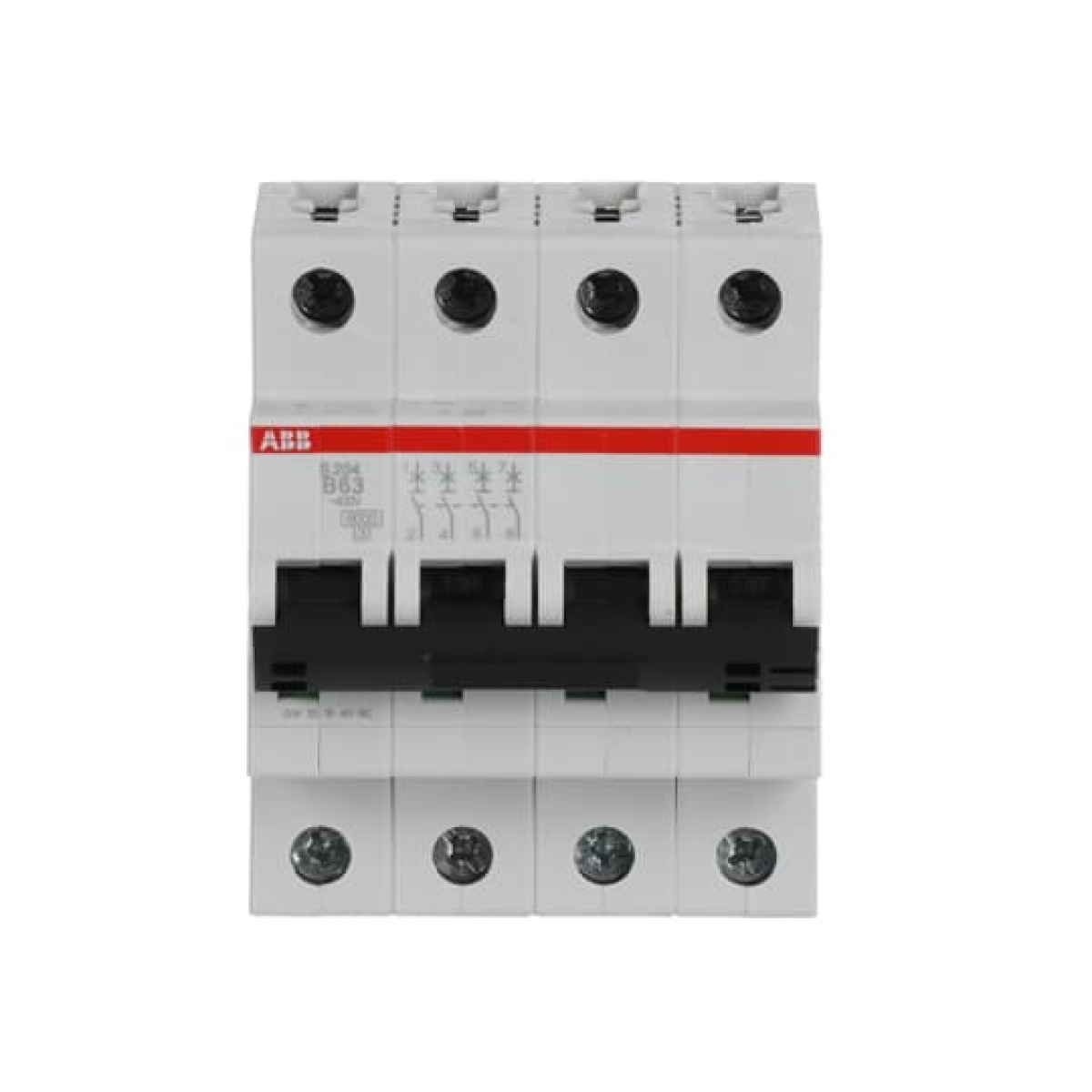 Miniature Circuit Breaker - S200 - 4P - 63 A - B - AC 6 kA