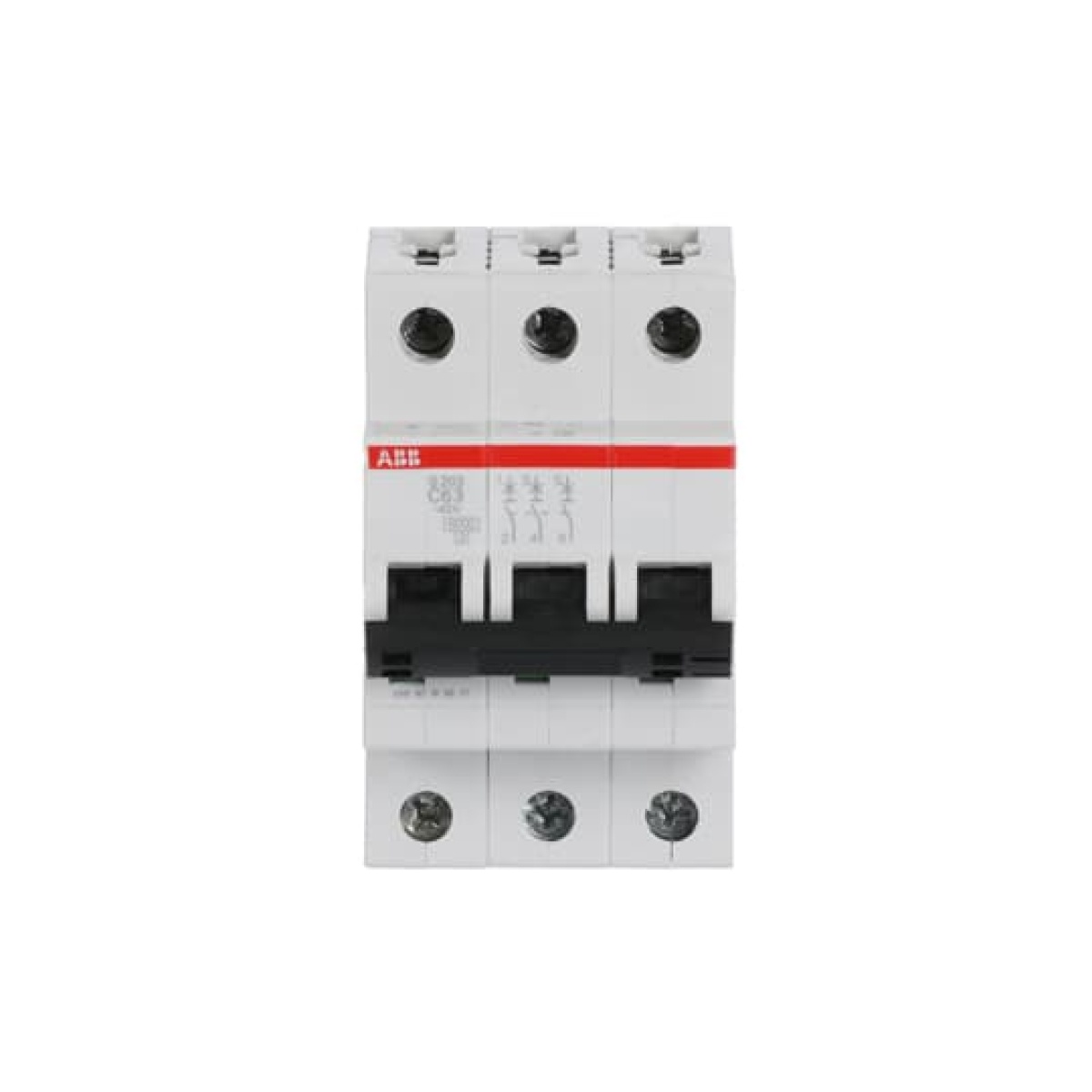 Miniature Circuit Breaker - S200 - 3P - 63 A - C - AC 6 kA