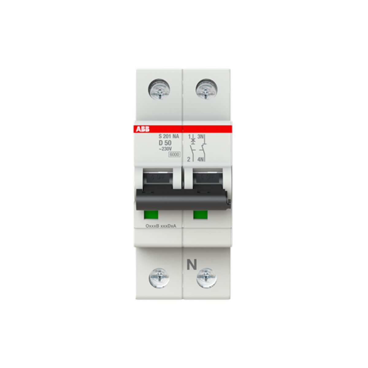 Miniature Circuit Breaker - S200 - 1PN - 50 A - D - AC 6 kA