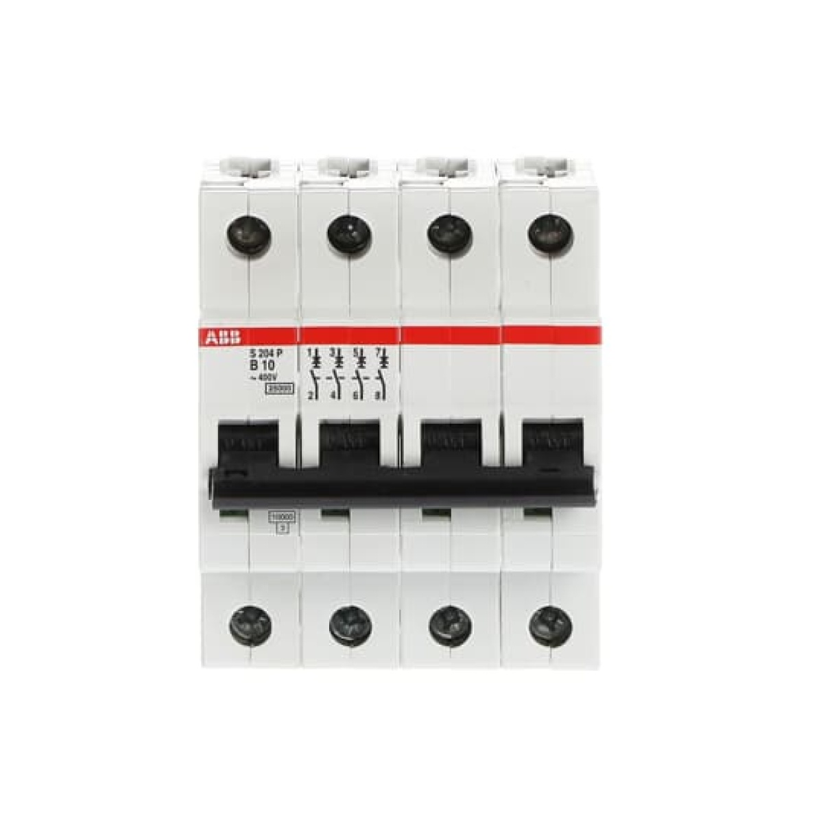 S204P-B10 Miniature Circuit Breaker - 4P - B - 10 A