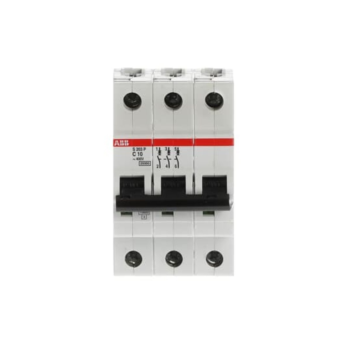 Miniature Circuit Breaker - S200P - 3P - 10 A - C - AC 25 kA