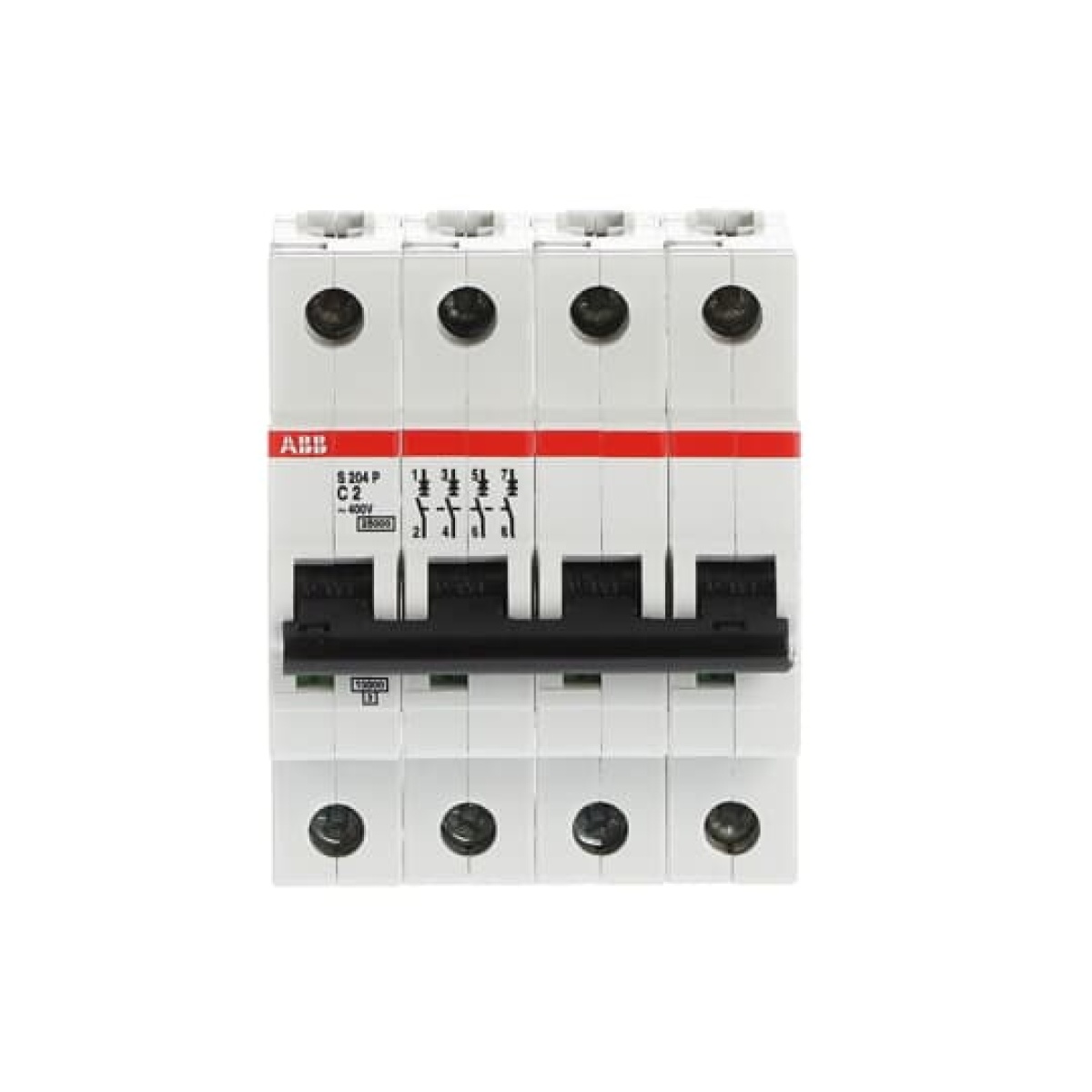 S204P-C2 Miniature Circuit Breaker - 4P - C - 2 A
