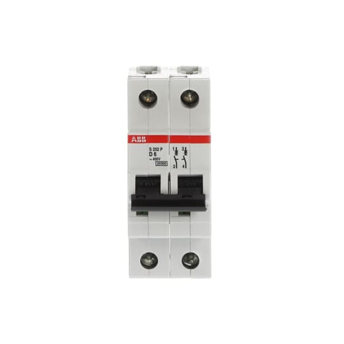 S202P-D6 Miniature Circuit Breaker - 2P - D - 6 A