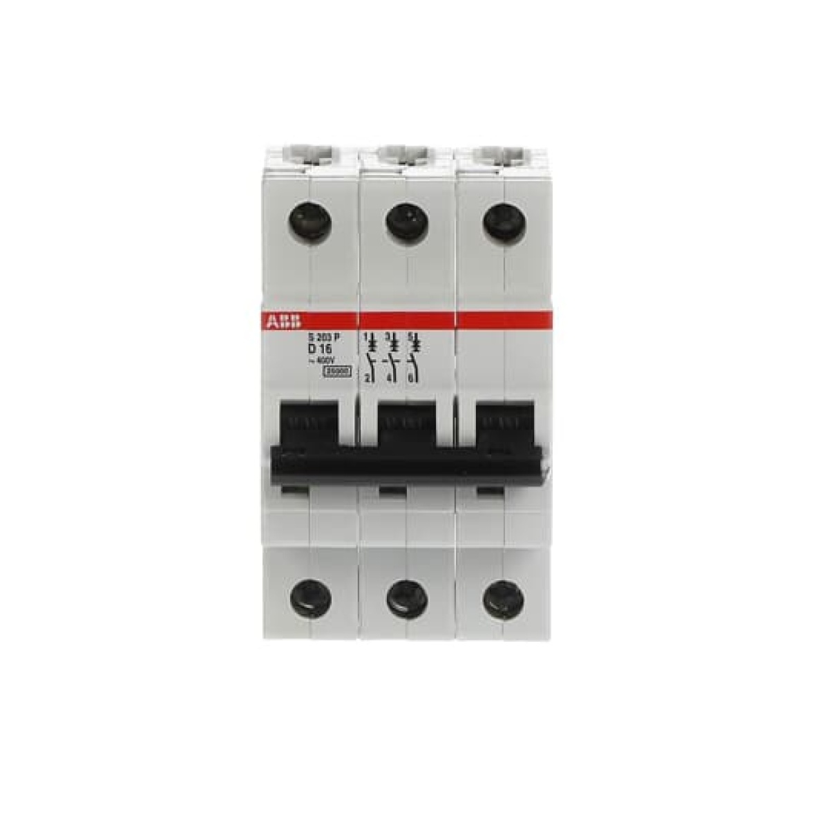 S203P-D16 Miniature Circuit Breaker - 3P - D - 16 A