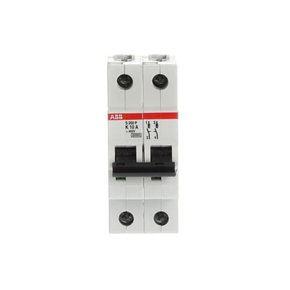 Miniature Circuit Breaker - S200P - 2P - 10 A - K - 230 V AC 25 kA