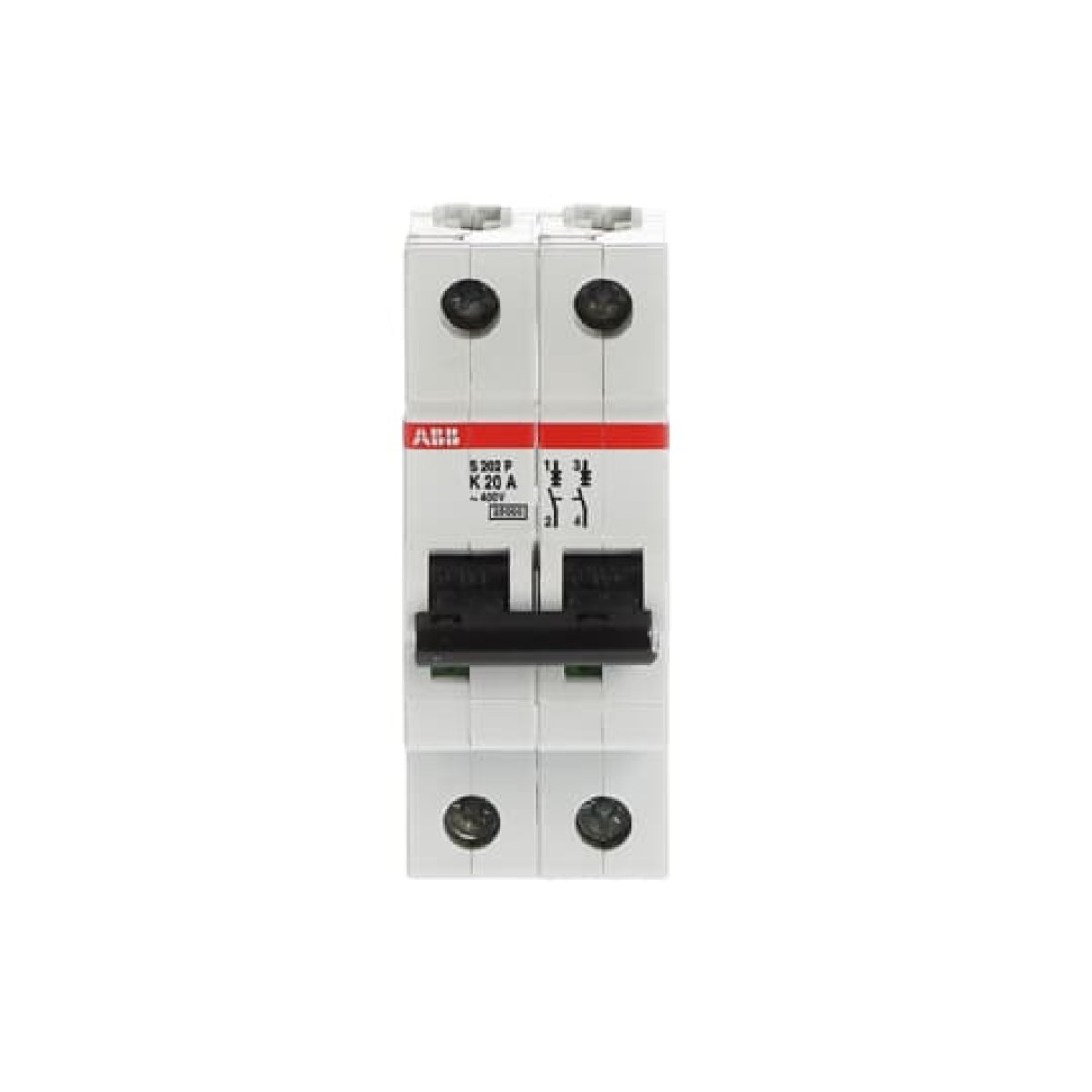 S202P-K20 Miniature Circuit Breaker - 2P - K - 20 A