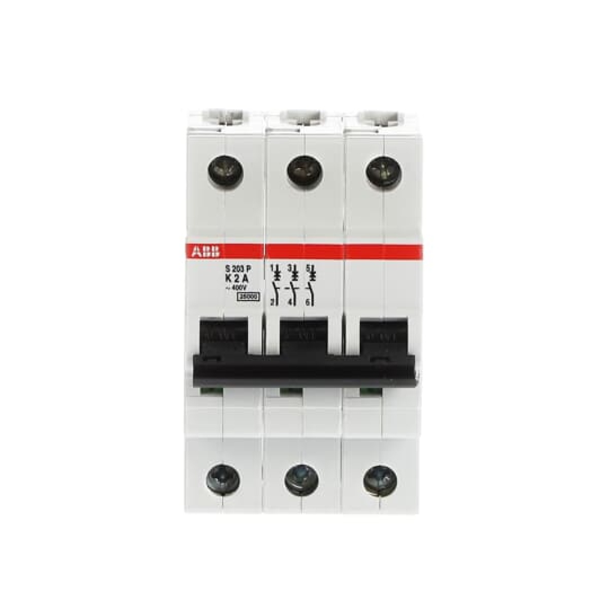 S203P-K2 Miniature Circuit Breaker - 3P - K - 2 A