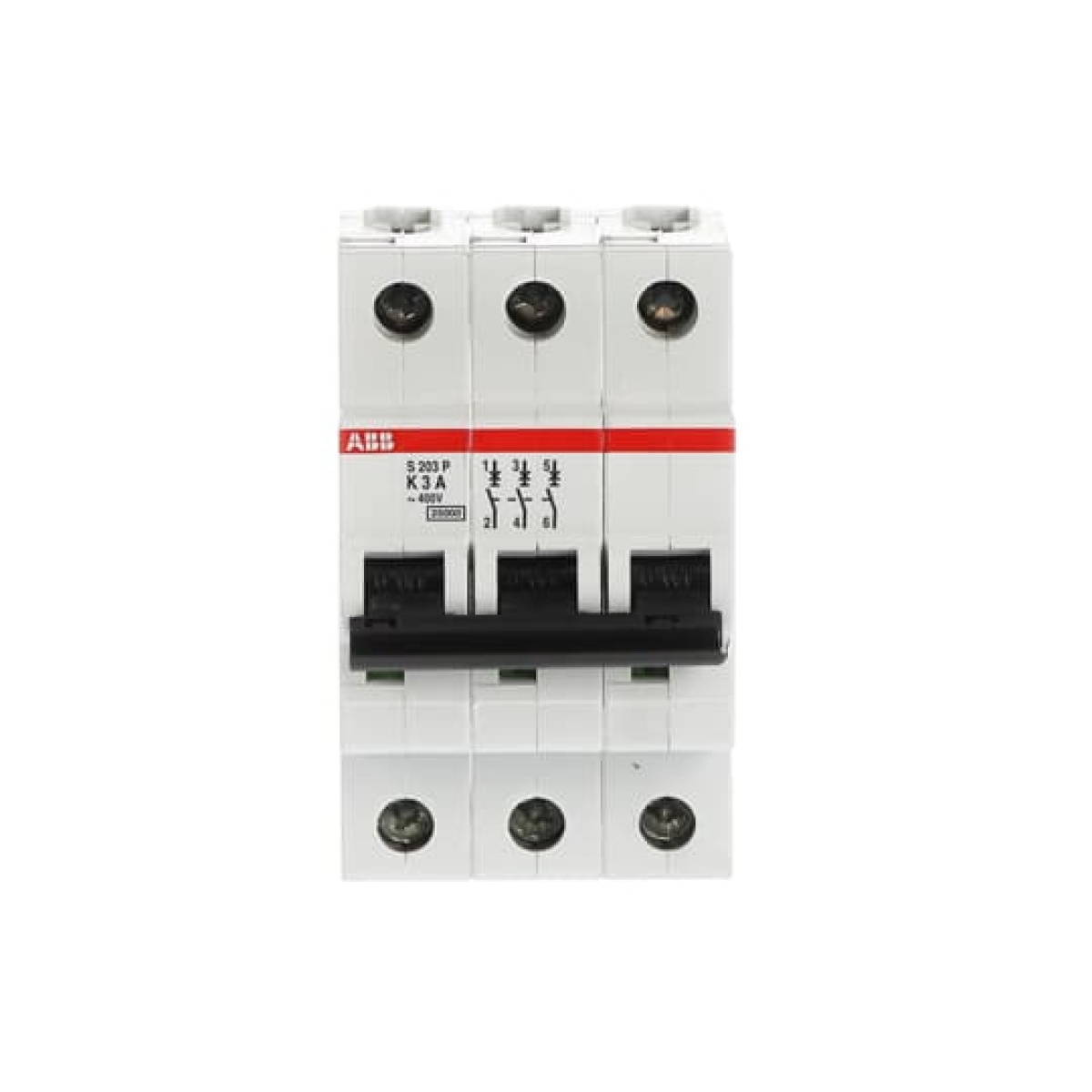 S203P-K3 Miniature Circuit Breaker - 3P - K - 3 A