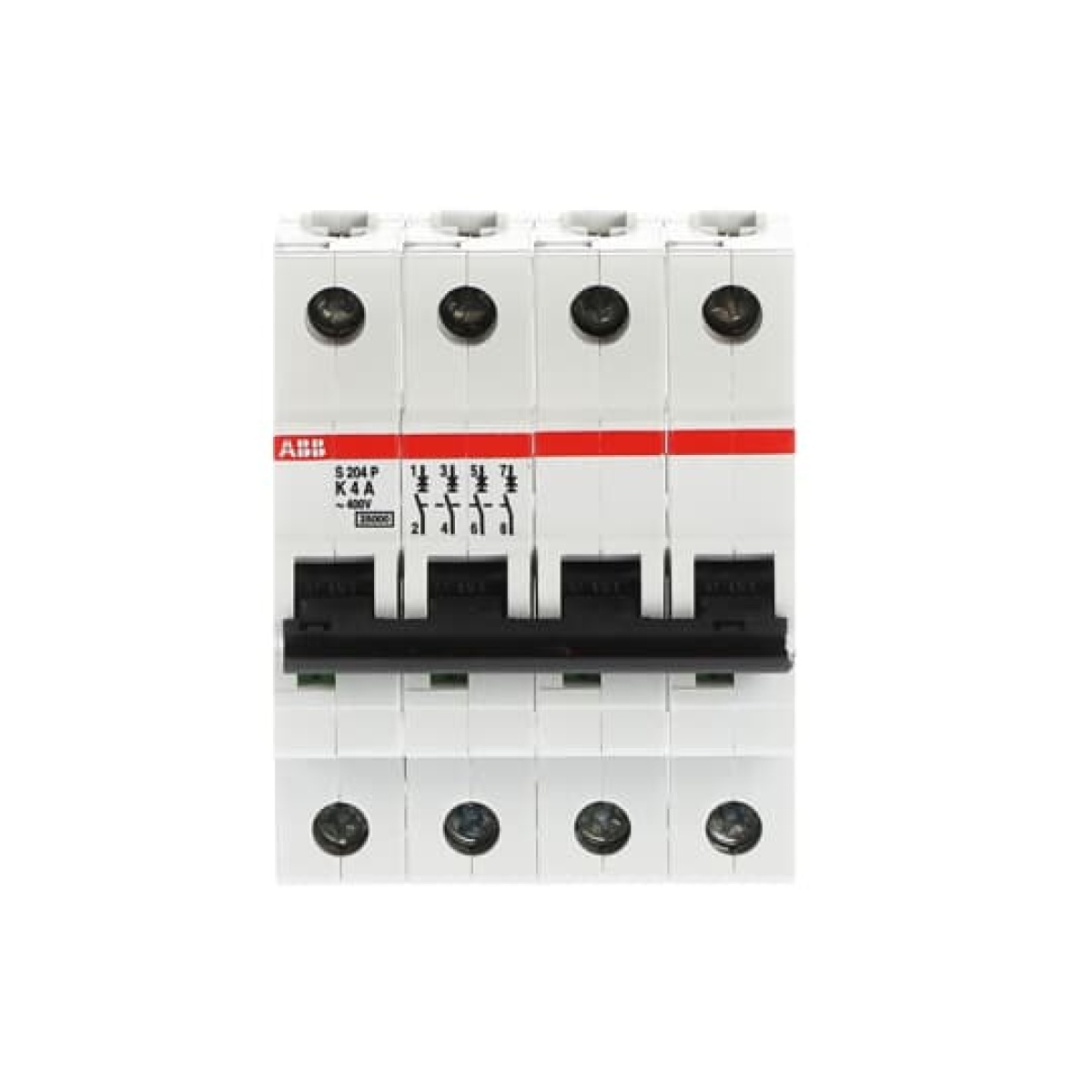 S204P-K4 Miniature Circuit Breaker - 4P - K - 4 A