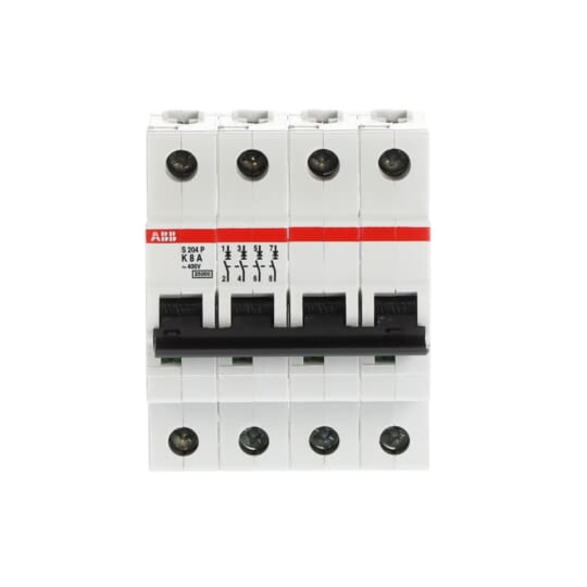 S204P-K8 Miniature Circuit Breaker - 4P - K - 8 A