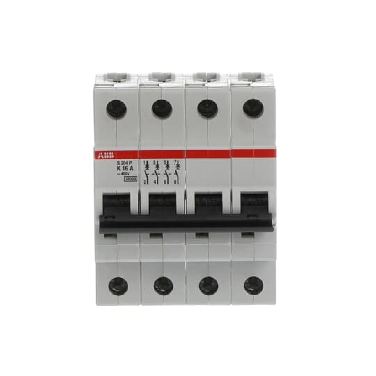 S204P-K16 Miniature Circuit Breaker - 4P - K - 16 A