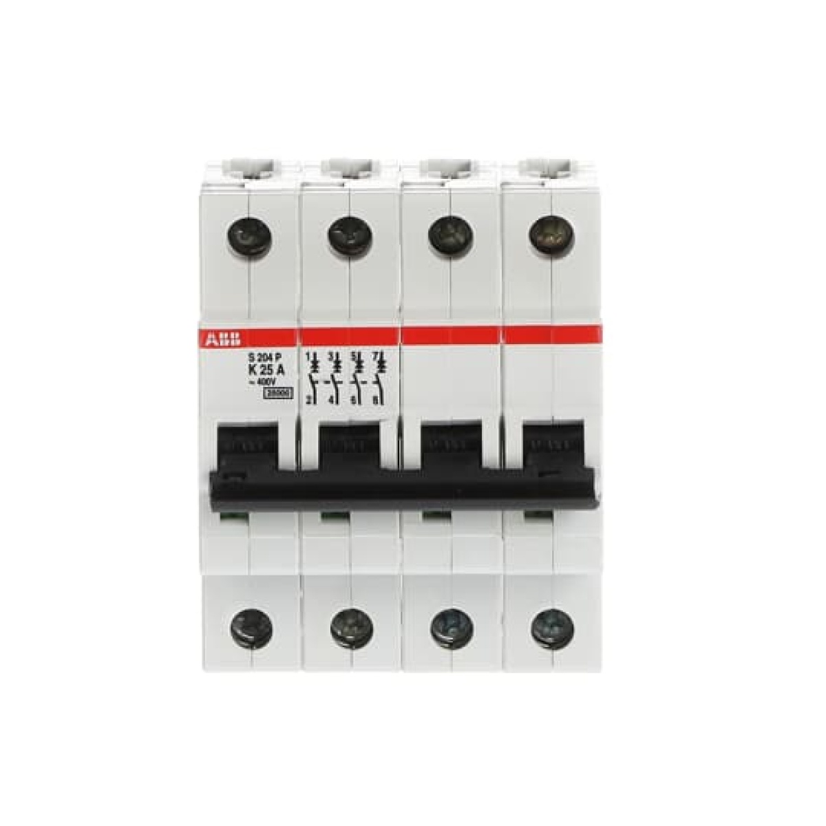 S204P-K25 Miniature Circuit Breaker - 4P - K - 25 A
