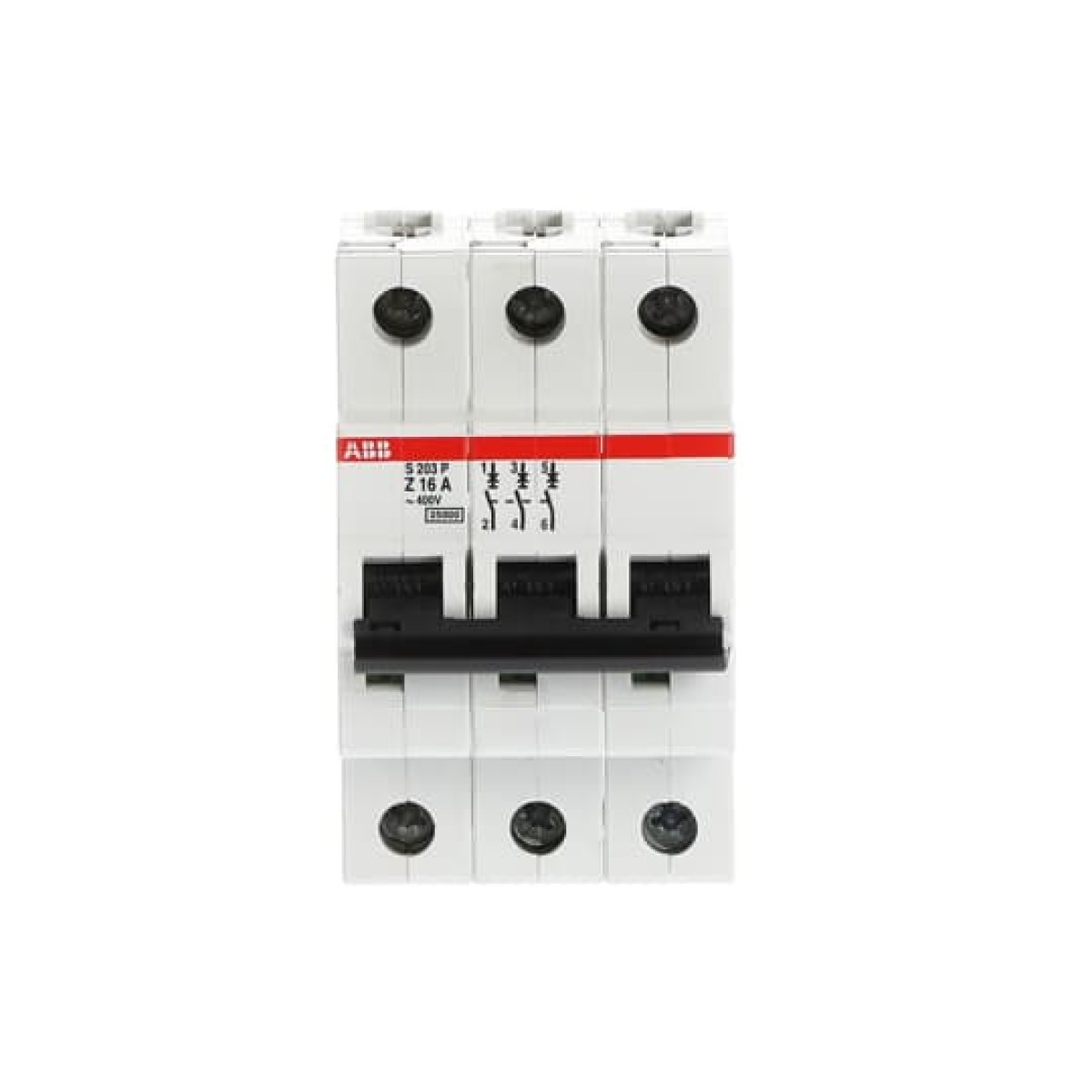 Miniature Circuit Breaker - S200P - 3P - 16 A - Z - 230 V AC 12.5 kA