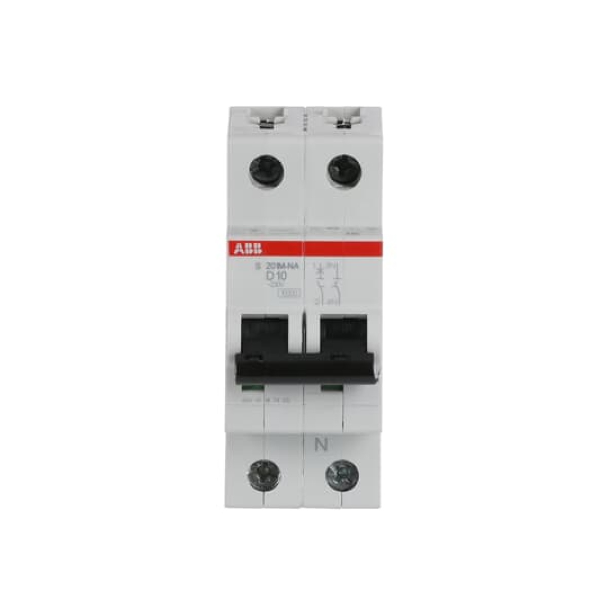 Miniature Circuit Breaker - S200M - 1PN - 10 A - D - AC 10 kA